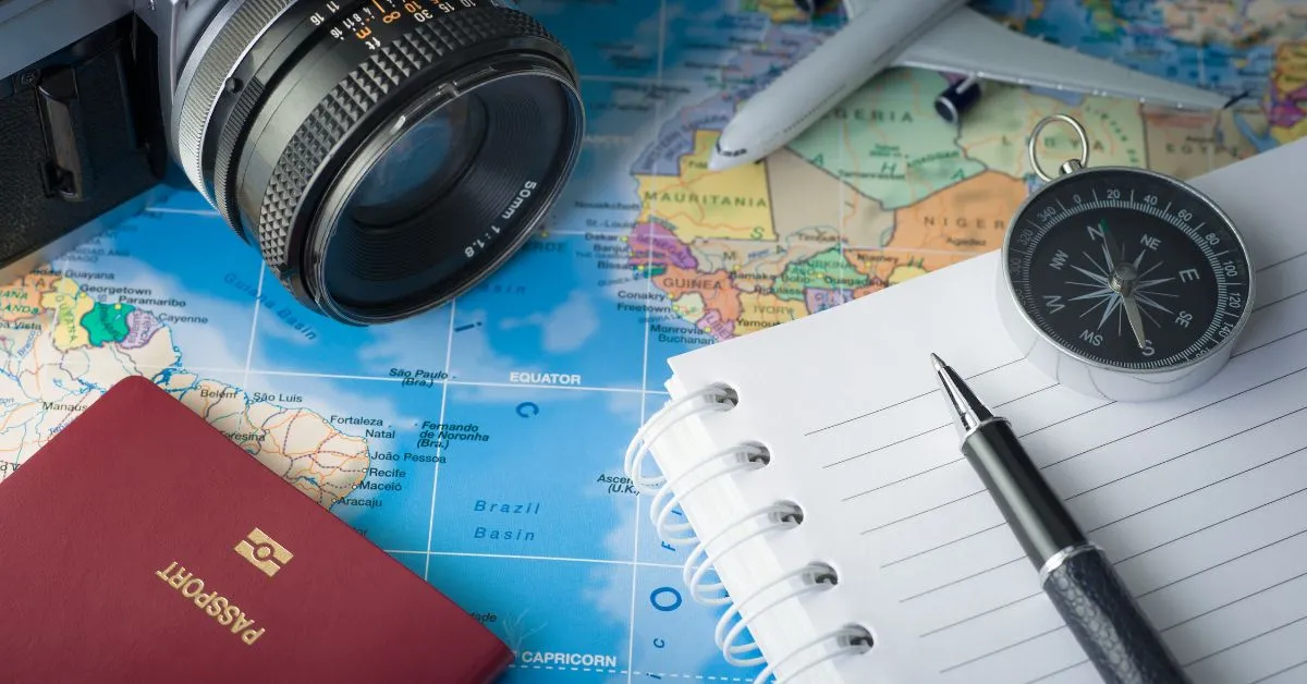 last travel pic of camera and passport